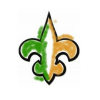 fleur de lis with Irish flag colors